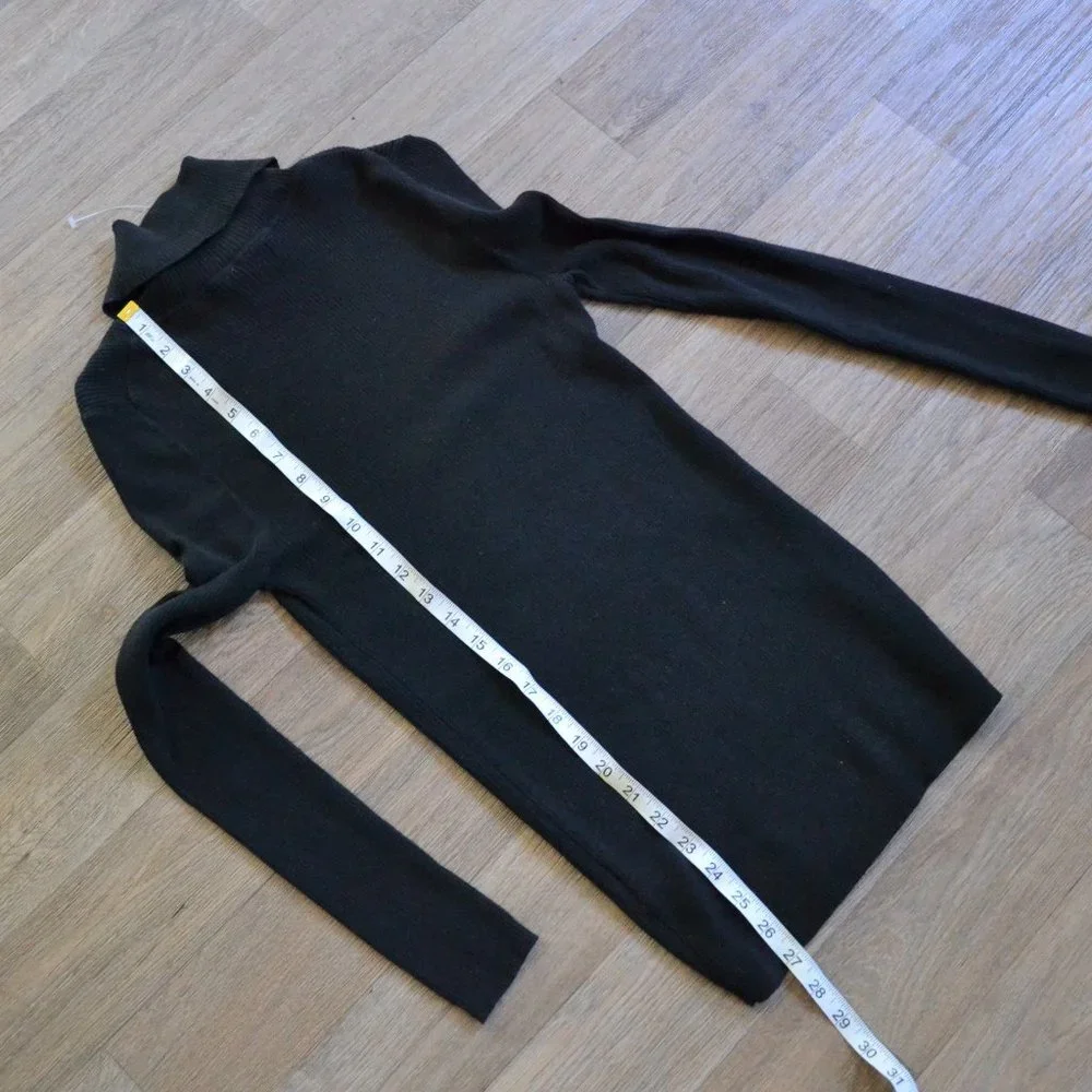 NWOT Gap Turtleneck Black Longline Ribbed Sweater Size Small